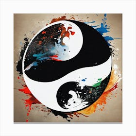 Yin Yang 45 Canvas Print