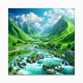 River Valley Canvas Print