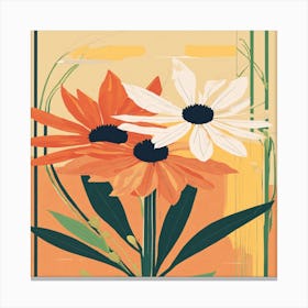 Daisies In A Vase Canvas Print