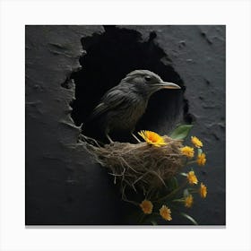 Bird In A Nest Canvas Print