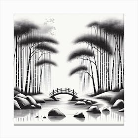 Black And White Painting Canvas Print