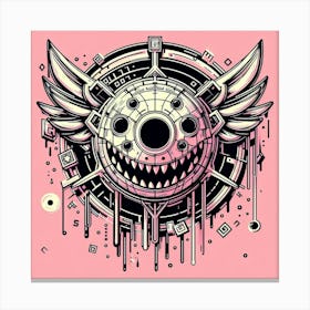 Cyborg Skull Canvas Print