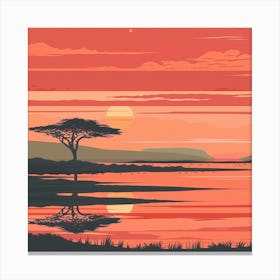 Sunset In Kenya 10 Canvas Print