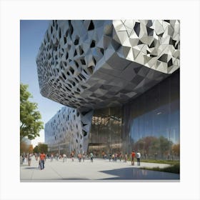 Architectural Rendering Of The University Of Melbourne Canvas Print