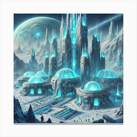 Icebound Order Glacial Sanctuaries 1 Canvas Print