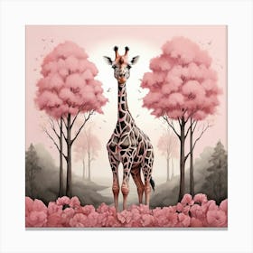 Pink Giraffe 3 Canvas Print