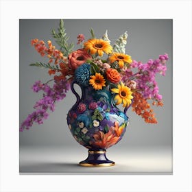 Vase Of Flowers 1 Canvas Print