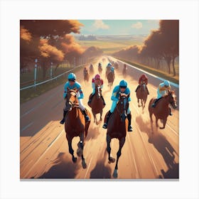 Horse Race 25 Canvas Print