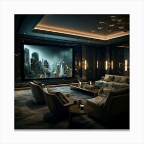 Modern Home Theater Canvas Print