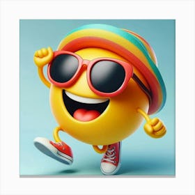 Happy Emoji Canvas Print