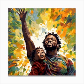 Father And His Son Canvas Print