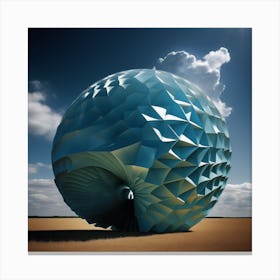 Blue Sphere 3 Canvas Print