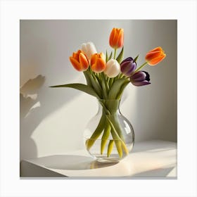 Tulips In A Vase 1 Canvas Print