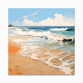 Gentle Rolling Beachside Waves Canvas Print