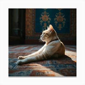 Default Cat Yoga Art 0 Canvas Print