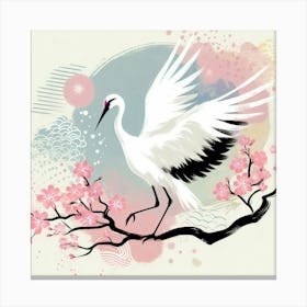 Illustration Crane Canvas Print