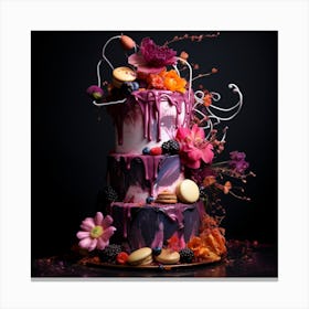 Dripping Cake Canvas Print