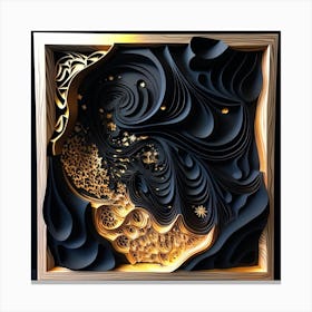 Black And Gold Canvas Print