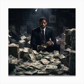 Sauceboss0283 Panoramic View Of A Dark Alley Denzel Washington Canvas Print