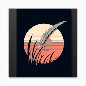 Sunset With A Feather Canvas Print