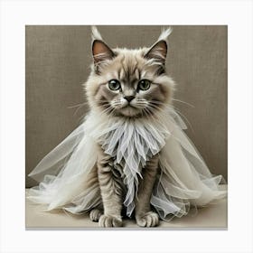 Cat In A Tutu Canvas Print