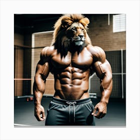 Lion Bodybuilder 1 Canvas Print