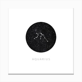 Aquarius Constellation Square Canvas Print