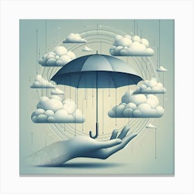 Hand Holding An Umbrella Canvas Print