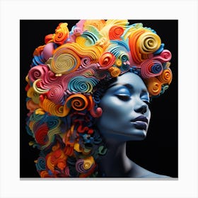 Curly Haired Woman 1 Canvas Print