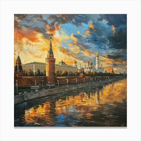 Sunset In Moscow Canvas Print