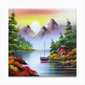 Multicolored landscape. 16 Canvas Print