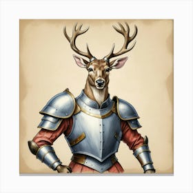 Deer In Armor 11 Canvas Print