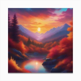 Sunset In The Mountains 9 Canvas Print