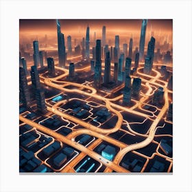 Futuristic City 1 Canvas Print