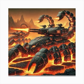 Lava Scorpion Tanks Canvas Print