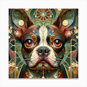 Zoë is a Boston Terrier Canvas Print