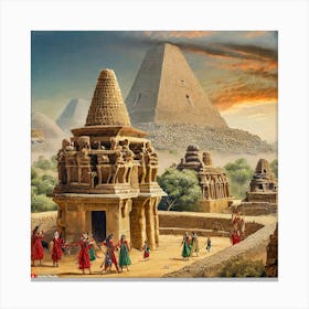 Firefly The Role Of Events And Celebrations In The Indus Valley Civilization Is Inferred From Archae Canvas Print