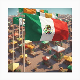 Mexican Village Canvas Print