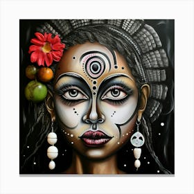 African Woman Abstract Canvas Print