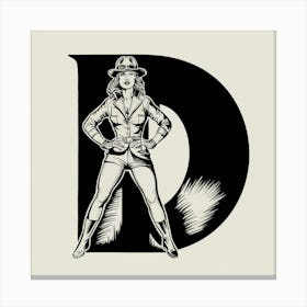 D for Daring Canvas Print