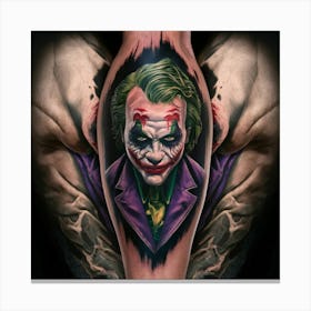 Joker Tattoo 10 Canvas Print