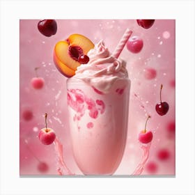 Cherry Milkshake Canvas Print