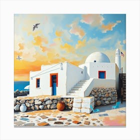 Aegean Village Canvas Print