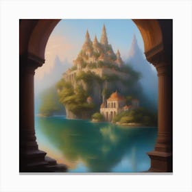 Castle On The Water Canvas Print