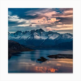 Sunset In Chile Canvas Print