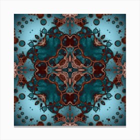 Pattern Blue Star From Spots Canvas Print