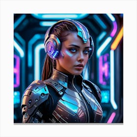 Futuristic Girl 28 Canvas Print