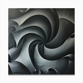 Abstract Black And White Painting Canvas Print