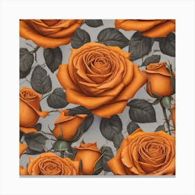 Orange Roses 3 Canvas Print