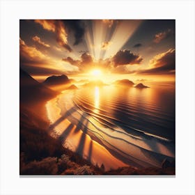 Sun and sea 3 Canvas Print